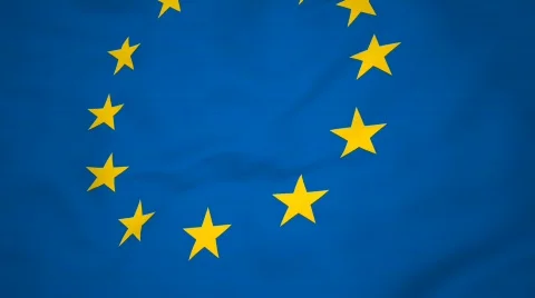 High-definition 3d render Flag of EU Vidéo 716237