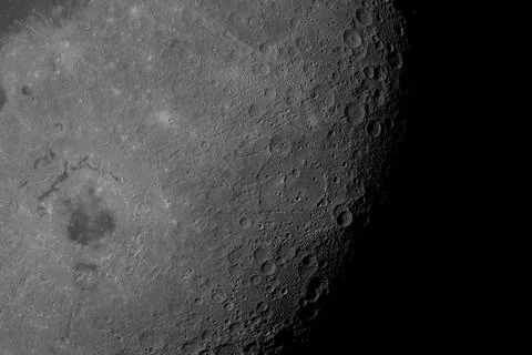 High definition close-up of the Moon's dark side surface. 스톡 일러스트