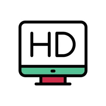 High definition flat color icon Stock Illustration