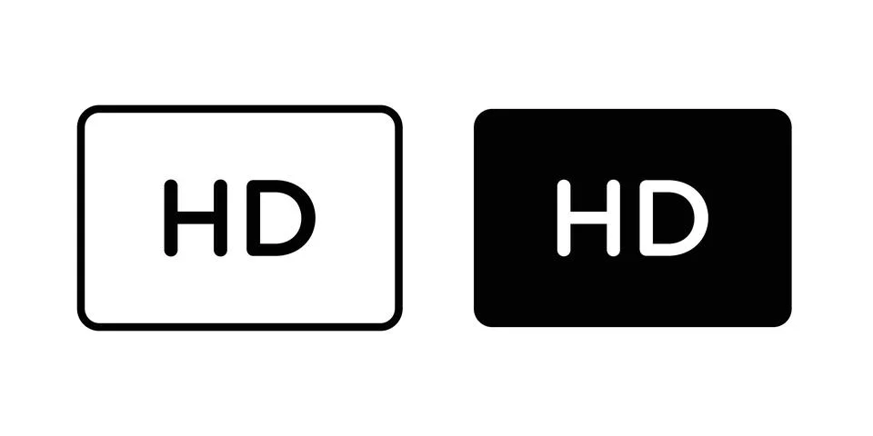 High definition icon vector, symbol, logo illustrations Stock Illustration