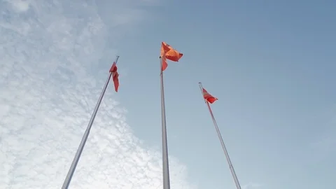 High-definition-live-video-material-of-national-flag Stock Footage 126229631