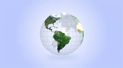 High Definition Loopable Spinning Earth Globe Stock Footage 51452373