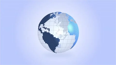 High Definition Loopable Spinning Globe Stock Footage 51451287