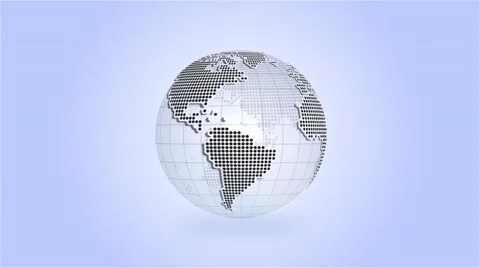 High Definition Loopable Spinning Globe Stock Footage 51451540