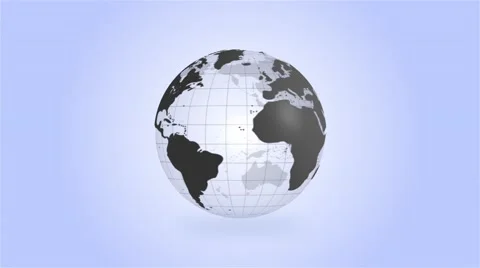 High Definition Loopable Spinning Gray Globe Stock Footage 51451838