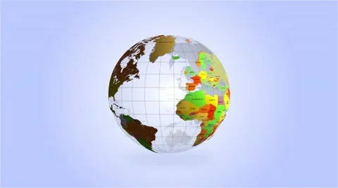 High Definition Loopable Spinning Regional Globe Stock Footage 51452490