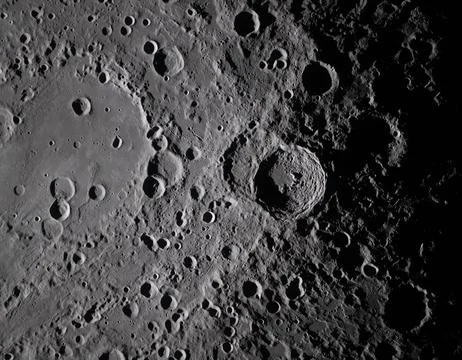 High definition lunar surface topography with detailed impact craters and r.. 스톡 일러스트
