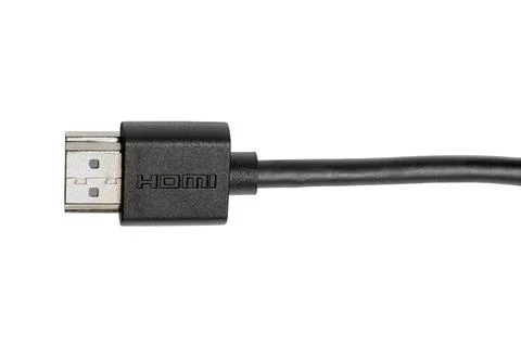 High definition multimedia interface HDMI cable connector close view Stock Photos