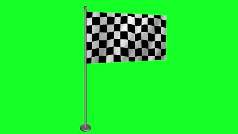 High-Definition Racing Flag Animation A 4K Visual Spectacle Stock Footage 276426840