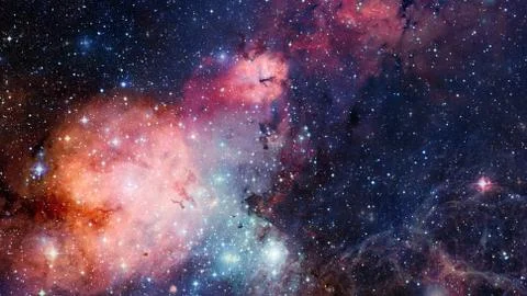 High definition star field, night sky space. Nebula and galaxies in space Foto stock