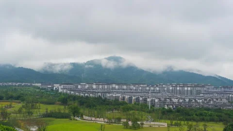 High Definition Time Lapse of Misty Mountains After Rain Stock Footage 319650156