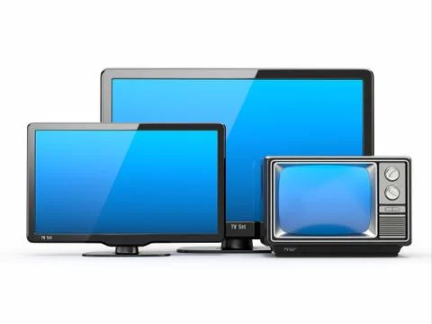 High definition tv. different screen sizes. Stock Illustration