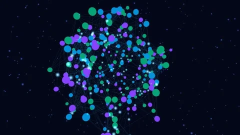 High Density AI Neural Synapse Brain Network with 3D axon fiber branches and glo Vídeo Stock 346019284