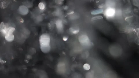 High density blurred silver bokeh background on black Видео 318519211