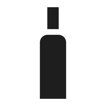 High density bottle icon, simple style 库存插图