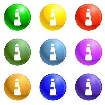 High density bottle icons set Illustrazione stock