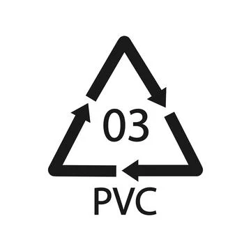 High-density Polyethylene 03 PVC Icon Symbol Stock Illustration