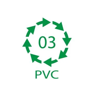 High-density Polyethylene 03 PVC Icon Symbol Stock Illustration