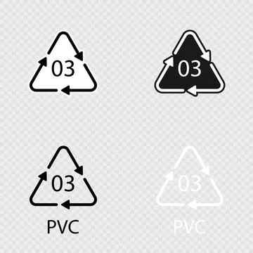 High density Polyethylene 03 PVC Icon set. Stock Illustration