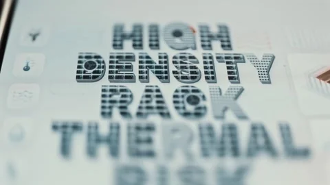 High density rack thermal risk message Stock Footage 345495579