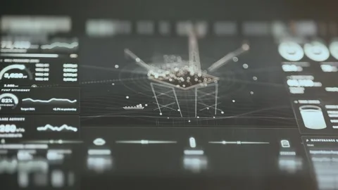 High Density Racks Risk Detection Interface Stock Footage 340171402