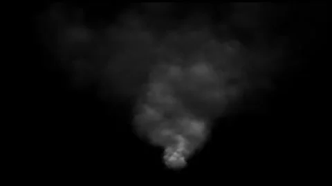 High density smoke on black background Stock Footage 321306974