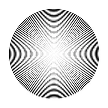 High density thin spiral in a circle. 3D sphere effect. Vector illustration Stockillustratie