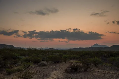 High Desert Dusk Stock Footage 166804781