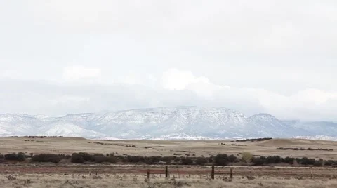 High Desert Mtn Snow Stock Footage 61897610