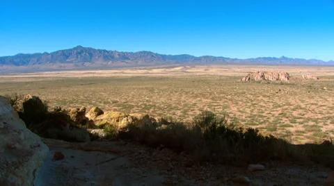 High Desert Overlook Mountain Range Stock Footage 33622470