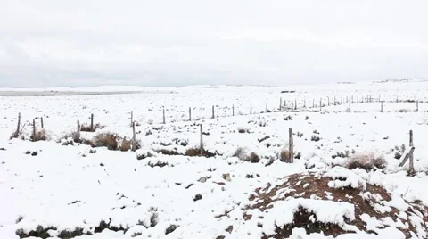 High Desert Snow Ranch Stock Footage
