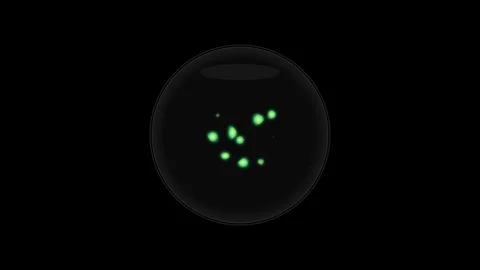 A high-detail 2D vector animation featuring a centered petri dish where org.. Stock-Footage 346202354