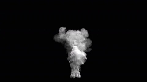 High-detailed 4K blowing steam or smoke isolated on black background Stock Footage