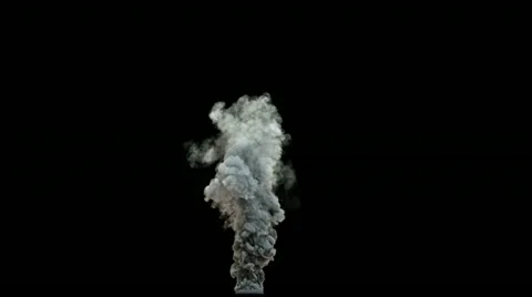High-detailed cycled slow-motion smoke, seamless loop, with alpha Stock Footage 22346659