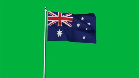 High detailed flag of Australia. National Australia flag. Oceania. 3D illus.. Stock-Illustration