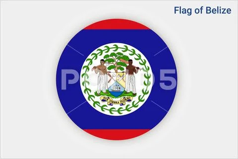 High detailed flag of Belize. National Belize flag. North America. 3D ...