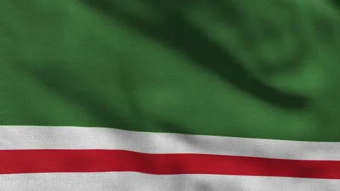 High detailed flag of Chechen Republic of Ichkeria. National Chechen Republ.. Stock Illustration