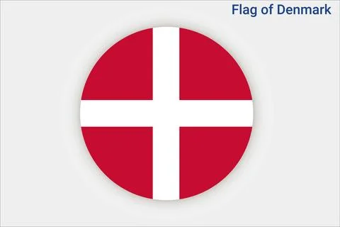 High detailed flag of Denmark. National Denmark flag. Europe. 3D illustration Stock Illustration