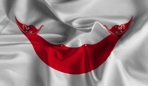 High detailed flag of Easter Island Rapa Nui. National Easter Island Rapa N.. Stock Illustration
