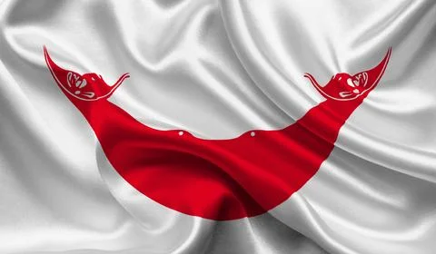 High detailed flag of Easter Island Rapa Nui. National Easter Island Rapa N.. Stock Illustration