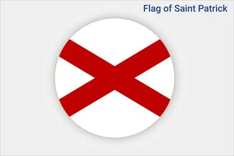 High detailed flag of Saint Patrick. National Saint Patrick flag. 3D illust.. Stock Illustration
