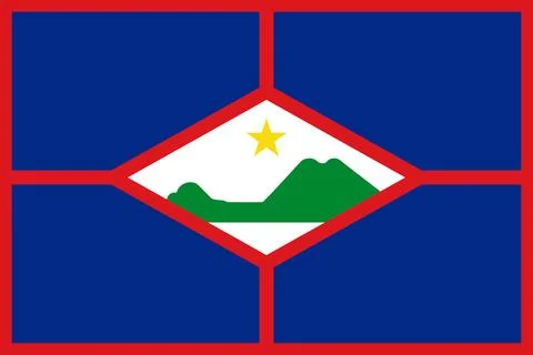 High detailed flag of St. Eustatius. National St. Eustatius flag. South Ame.. Stock Illustration