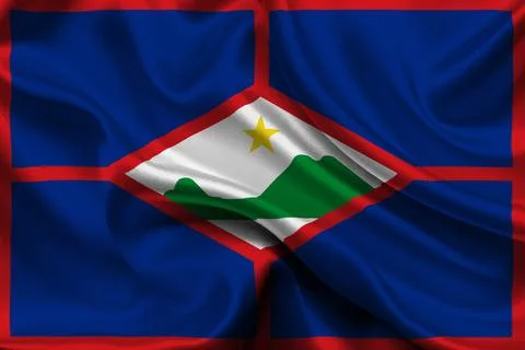 High detailed flag of St. Eustatius. National St. Eustatius flag. South Ame.. Stock Illustration