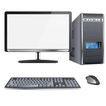 High Detailed Modern Computer 스톡 일러스트