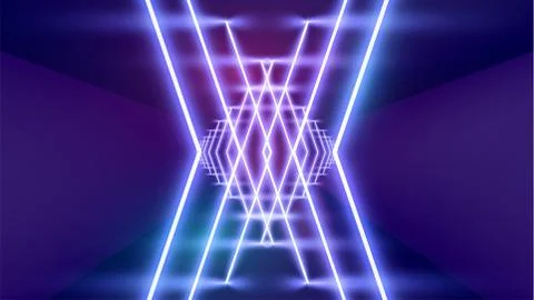 High-detailed neon light background, vector illustration Stock Illustration