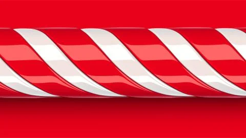High detailed red candy cane, vector illustration Stock Illustration