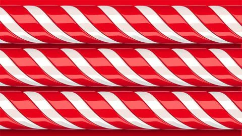 High detailed red candy cane, vector illustration Stock Illustration