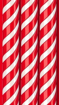 High detailed red candy cane, vector illustration 스톡 일러스트