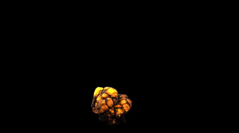 High detailed slow motion explosion isolated on black background Stock Footage 24616842