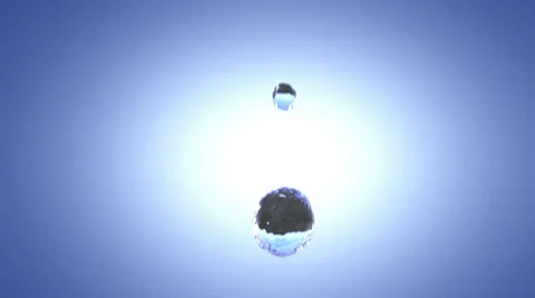 High detailed slowmotion scene, drops of water colliding and splashing Stock Footage 24615690
